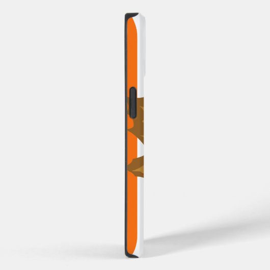 Pumpkin Autumnal Stripes met Leaves Case-Mate iPhone Case (Achterkant / Rechts)