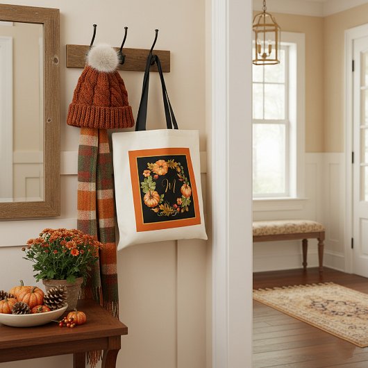 Pumpkin-baardmonogram Tote Bag