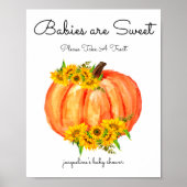 Pumpkin Babies zijn Baby shower Poster (Voorkant)