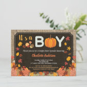 Pumpkin baboe sprinkle herfst-uitnodiging kaart (Staand voorkant)