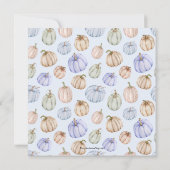 Pumpkin Baby Boy Shower-uitvindingen Kaart (Achterkant)