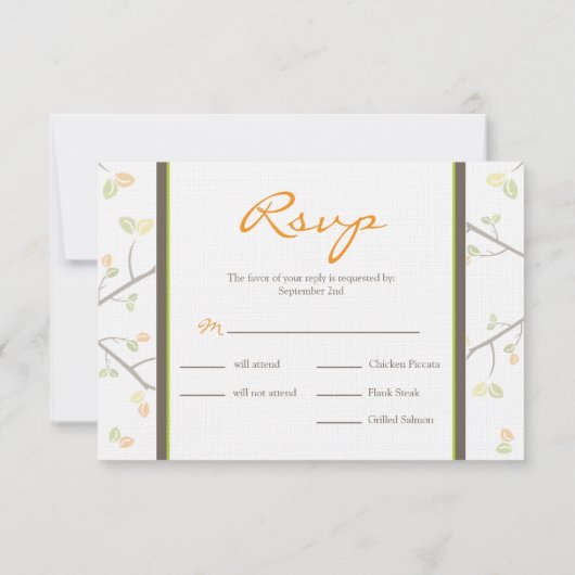 Pumpkin Baby Carriage RSVP-kaart RSVP Kaartje (Achterkant)