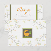 Pumpkin Baby Carriage RSVP-kaart RSVP Kaartje (Voorkant / Achterkant)
