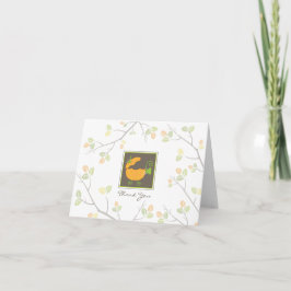 Pumpkin Baby Carriage Thank You Card Bedankkaart