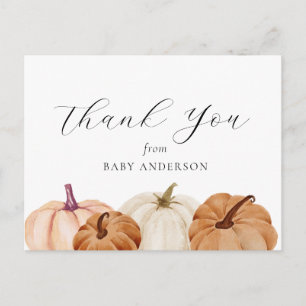 Pumpkin Baby Dank u Briefkaart