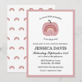 Pumpkin Baby Girl baby shower Kaart (Voorkant / Achterkant)