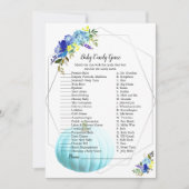 Pumpkin Baby shower Baby Snoep | Blauw Kaart (Voorkant)