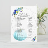 Pumpkin Baby shower Baby Snoep | Blauw Kaart (Staand voorkant)