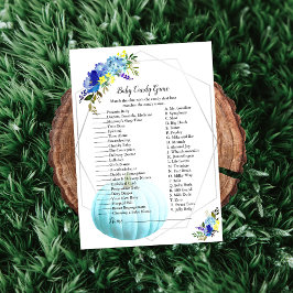 Pumpkin Baby shower Baby Snoep | Blauw Kaart