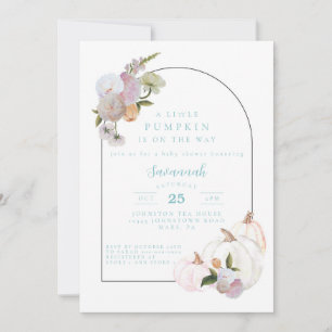 Pumpkin Baby shower Boy Baby shower Uitnodiging