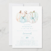 Pumpkin Baby shower Boy Baby shower Uitnodiging (Voorkant)