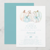 Pumpkin Baby shower Boy Baby shower Uitnodiging (Voorkant / Achterkant)