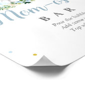 Pumpkin Baby shower Boy Herfst Blue Ma-osa Bar Sig Poster (Hoek)