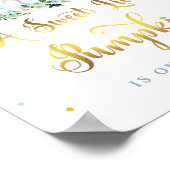 Pumpkin Baby shower Boy Herfst Pumpkin Party Sign. Poster (Hoek)