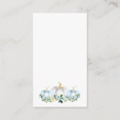 Pumpkin Baby shower Boy pompoenboekjes voor Baby Informatiekaartje (Achterkant)