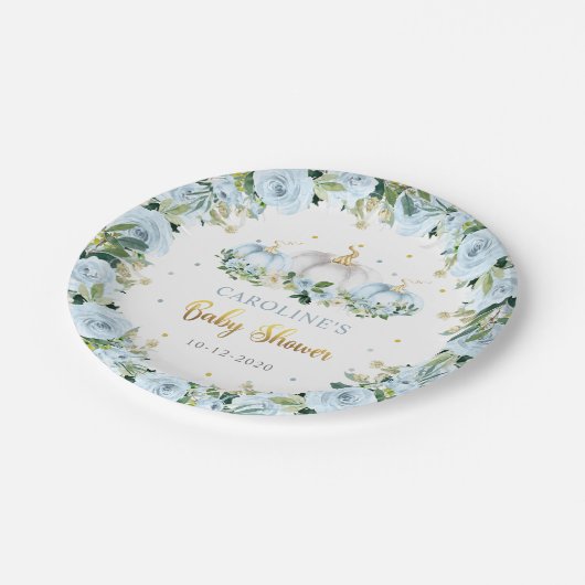 Pumpkin Baby shower Boy Rustic Herfst Pumpkin Papieren Bordje (Gekanteld)