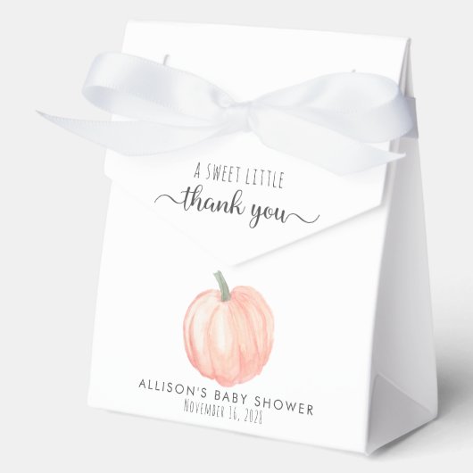 Pumpkin Baby shower Dank u Bedankdoosjes (Voorkant)