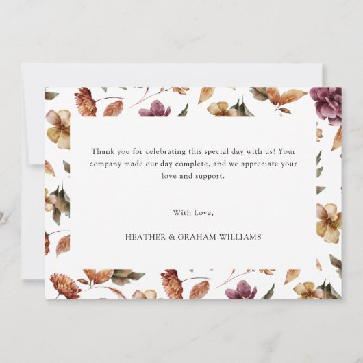 Pumpkin Baby shower Dank u Bedankkaart (Achterkant)