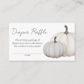Pumpkin Baby shower Diaper Raffle Informatiekaartje (Voorkant)