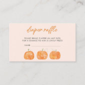 Pumpkin Baby shower Diaper Raffle Informatiekaartje (Voorkant)