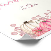 Pumpkin Baby shower Favors Sign Poster (Hoek)