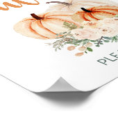 Pumpkin Baby shower Favors Sign Poster (Hoek)