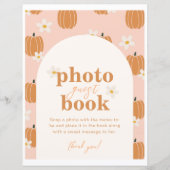 Pumpkin Baby shower Foto Gastenboek Teken (Voorkant)