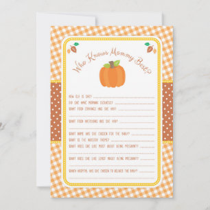 Pumpkin Baby shower Game - die mama het beste kent