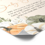 Pumpkin Baby shower Game Sign Poster (Hoek)