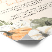 Pumpkin Baby shower Game Sign Poster (Hoek)