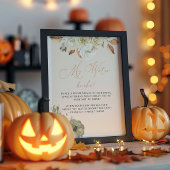 Pumpkin Baby shower Game Sign Poster