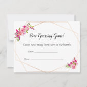 Pumpkin Baby shower Guessing Count Game Floral Kaart (Voorkant)