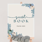 Pumpkin Baby shower Guest Book Sign Poster