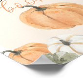 Pumpkin Baby shower Guest Book Sign Poster (Hoek)