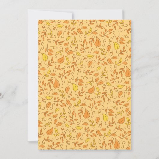 Pumpkin Baby shower Herfst Kaart (Achterkant)