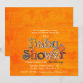 Pumpkin Baby shower Herfst najaarsuitnodigingen Kaart (Voorkant / Achterkant)