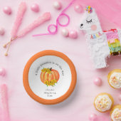 Pumpkin Baby shower Herfst Sinaasappel White Papieren Kommen (Feest)