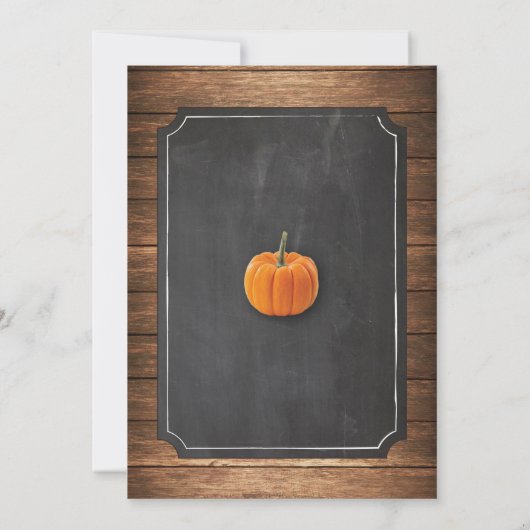 Pumpkin-Baby shower Het is een Jongen Piekfeest Bl Kaart (Achterkant)