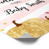 Pumpkin-Baby shower-hoofdband Poster (Hoek)