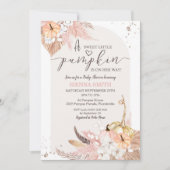 Pumpkin Baby shower Invitation Boho Girl Kaart (Voorkant)