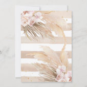 Pumpkin Baby shower Invitation Boho pampas bohemia Kaart (Achterkant)