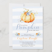 Pumpkin Baby shower Invitation Boy Pumpkin Shower Kaart (Voorkant)