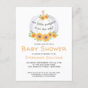 Pumpkin Baby shower Invitation Briefkaart