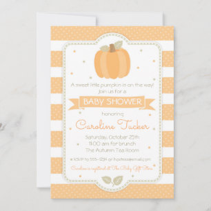 Pumpkin Baby shower Invitation Genderneutraal Kaart