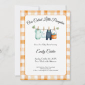 Pumpkin Baby Shower Invitation | Gingham Custom (Voorkant)