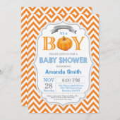 Pumpkin Baby shower Invitation Herfst Autumn Boy Kaart (Voorkant / Achterkant)