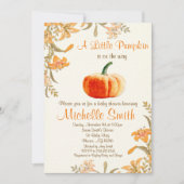 Pumpkin Baby shower Invitation, Little Pumpkin Kaart (Voorkant)