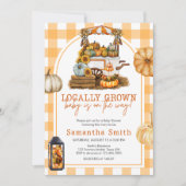 Pumpkin Baby shower, lokaal geteeld Kaart (Voorkant)
