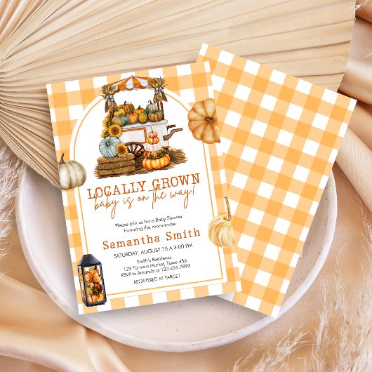 Pumpkin Baby shower, lokaal geteeld Kaart