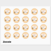 Pumpkin Baby shower, lokaal geteeld Ronde Sticker (Vel)